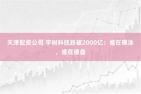 天津配资公司 宇树科技跌破2000亿:谁在裸泳,谁在接盘